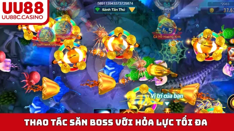 Thao tác săn Boss với hỏa lực tối đa